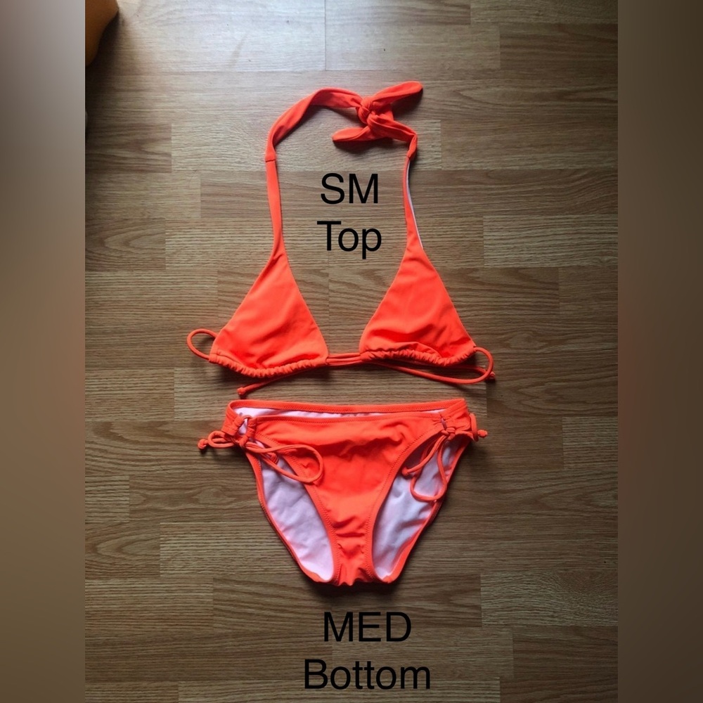 Victoria Secret Neon Orange Bikini // Top = Small, Bottom = Medium